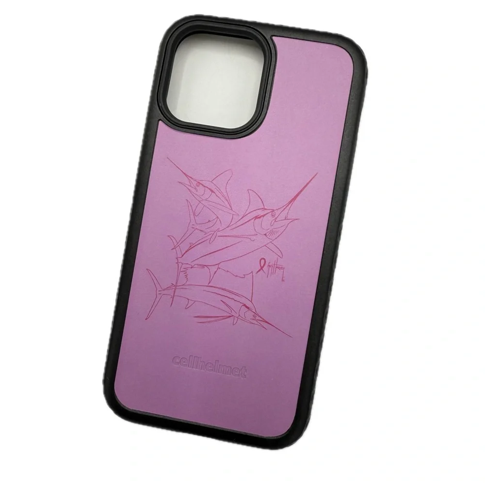 Guy Harvey Fortitude Pink Ribbon Awareness Protective iPhone 13 Pro Max Case